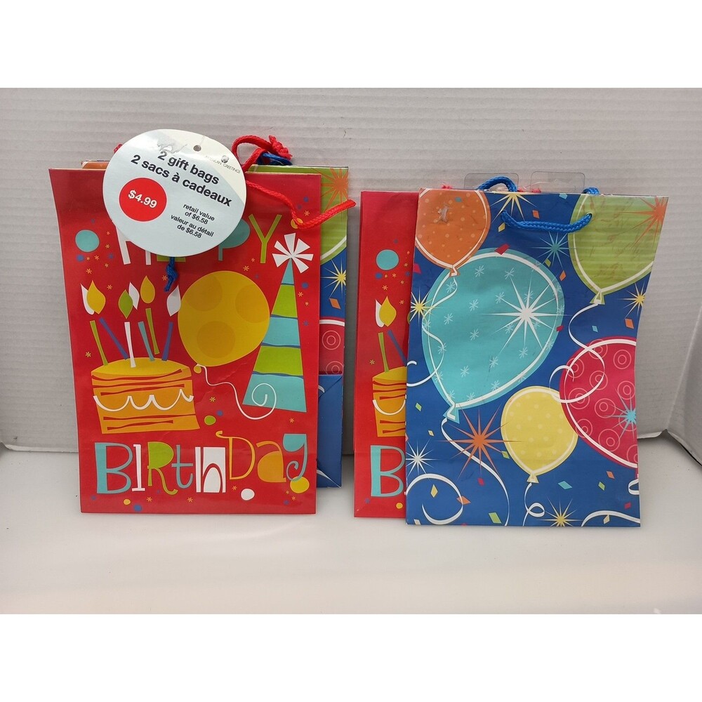 American Greetings 2 Gift Bag Set Lot Of Two